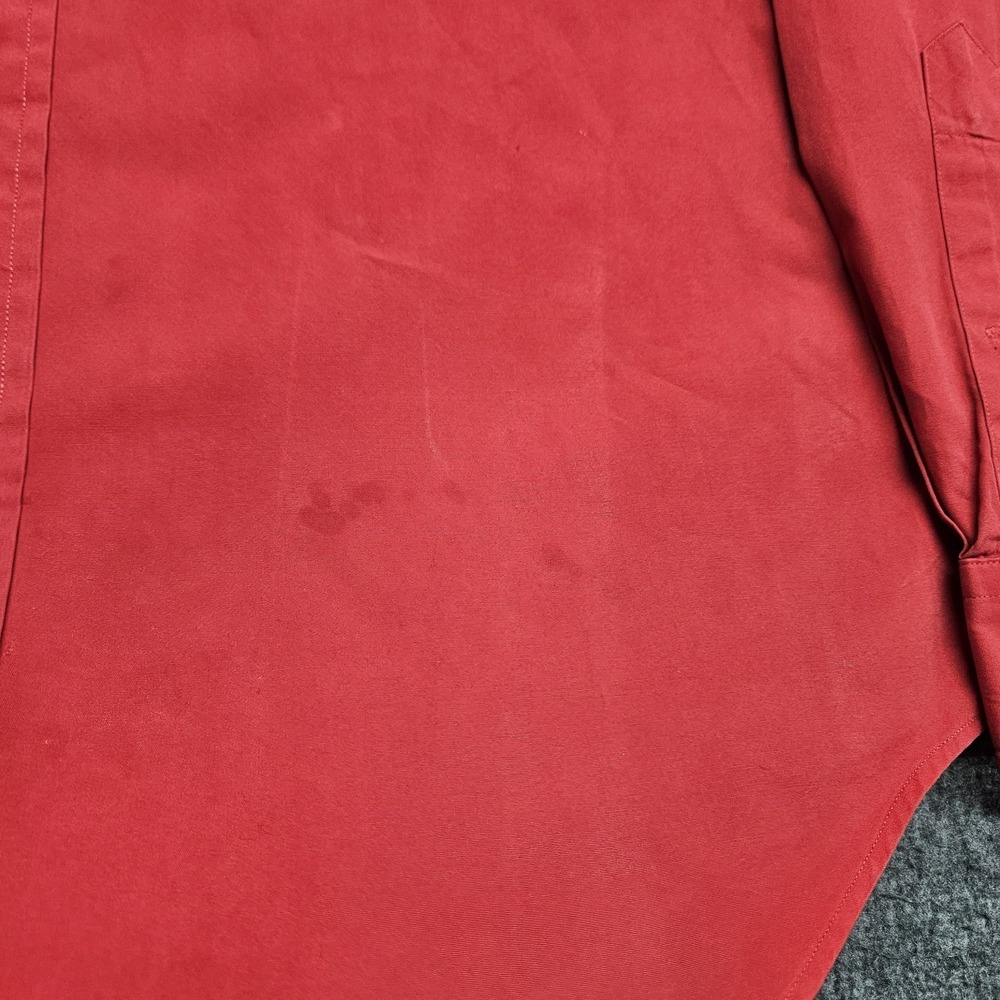 RALPH LAUREN M Classic Double Big Pony Logo Long Sleeves Button Down Red Shirt - Picture 3 of 16